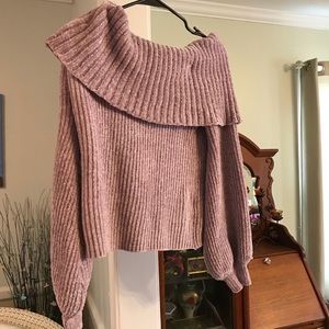 Forever 21 lavender off the shoulder sweater.